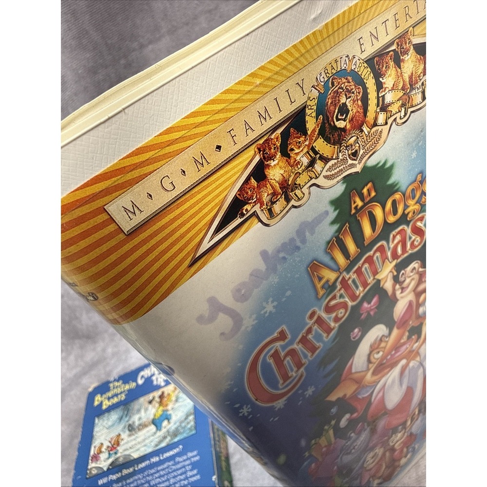 An All Dogs Christmas Carol 1998 & The Berenstain Bears Christmas Tree 1989 VHS - Picture 15 of 15